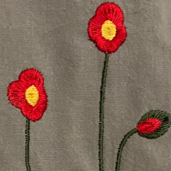 NEW GREEN LINEN ROMPER SIZE MEDIUM - Picture 7 of 9